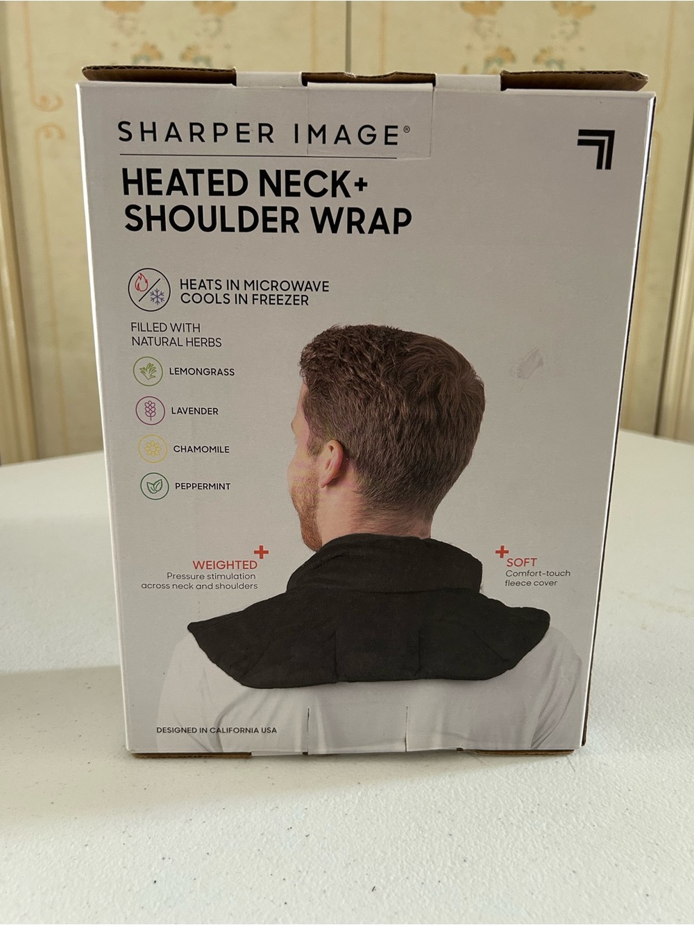 Sharper Image Black Heated Neck and Shoulder Wrap